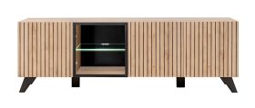 Mobile TV Nordkapp 06 | Hickory Jackson e Nero | 52 x 160 x 45 cm | 4 vani | Design moderno