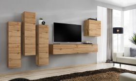 Pensile soggiorno moderno Balestrand 36 | Rovere Wotan | 160 x 330 x 40 cm | Apertura push-to-open