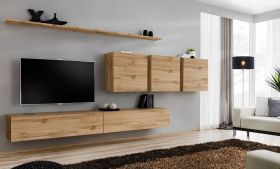 Pensile salotto Balestrand 100 | Rovere Wotan | 150 x 340 x 40 cm | 5 ante | Stile moderno