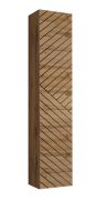 Pensile a tre scomparti Kongsvinger 01, colore: rovere Wotan - Dimensioni: 180 x 30 x 30 cm (A x L x P), con sistema di apertura a pressione