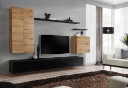 Pensile Balestrand 29 | Rovere Wotan/Nero | 160 x 270 x 40 cm | Apertura Push-to-Open