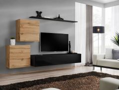 Pensile moderno Balestrand 77 | Rovere Wotan/nero | 150 x 250 x 40 cm | Ampio spazio archiviazione