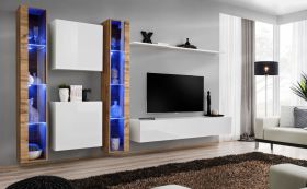 Pensile Balestrand 251 | Rovere Wotan e Bianco | 180x330x40 cm | Ampio spazio e design moderno
