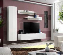 Pensile Hompland 62 bianco | 170x210x40 cm | Illuminazione LED blu | Ampio spazio e design moderno