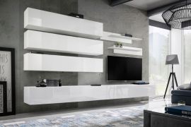 Pensile grande Hompland 97 bianco | 180 x 320 x 40 cm | Spazio di archiviazione moderno | Stile elegante