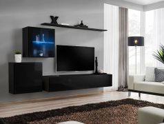 Pensile moderno Balestrand 226 nero | 150 x 250 x 40 cm | Apertura push-to-open