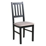 Sedia imbottita nera Orenburg | Legno di faggio massiccio | Altezza seduta 47 cm | Imbottitura schiuma T-25 | Design classico