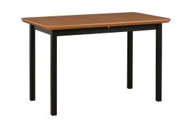 Tavolo da pranzo LAURIS nero e rovere | 70 x 120/150 cm | Gambe in legno stabili | Piano impiallacciato robusto