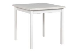 Tavolo quadrato bianco LIGA | Laminato antigraffio | Facile da abbinare | 80 x 80 cm | Gambe in legno