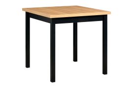 Tavolo da pranzo LIGA | Nero e rovere | Forma quadrata | Piano laminato antigraffio | 80 x 80 cm