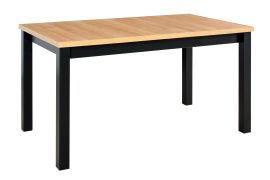 Tavolo da pranzo SMEITA | Nero/Rovere | Estensibile 140/180 cm | Piano spesso 32 mm | Gambe robuste in legno
