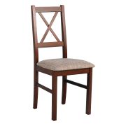 Sedia imbottita sala da pranzo Derbent | Cuscino in schiuma T-25 | Rivestimento beige | Faggio massiccio noce | Altezza seduta 47 cm