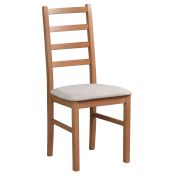 Sedia pranzo moderna in faggio massiccio | Seduta imbottita beige | Altezza seduta 47 cm | Stile elegante