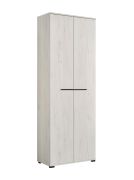 Armadio a due ante battenti Barajevo 02 | Rovere bianco e nero | 195,5 x 67 x 40 cm | Appendiabiti estraibile