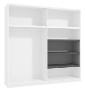 Set 3 ripiani per armadio | Grigio grafite | 5 x 107,5 x 46,5 cm | Ideale per larghezza 220 cm