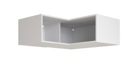 Modulo top per armadio angolare, bianco, cornice sx, 108,5 x 55 x 38,5 cm