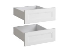 Cassetti per armadio "Aarwangen", set 2 pz, bianco, cornice decorativa, 39,5 x 44,5 x 19 cm