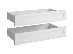 Cassetti per armadio "Aarwangen", set 2 pz, bianco, cornice decorativa, 90,5 x 44,5 x 19 cm