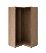 Armadio - modulo angolare, cornice sx, color rovere Puccini, 108,5 x 55 x 196 cm