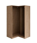 Armadio - modulo angolare, cornice a dx, color rovere Puccini, 108,5 x 55 x 196 cm