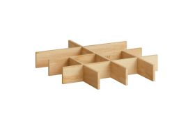 Organizer per cassetti, color rovere, 39,5 x 44,5 x 6 cm