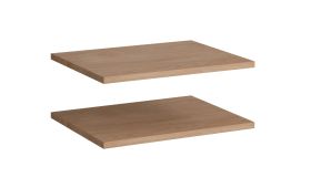 Ripiano in legno, set 2 pz, color rovere Puccini, 50 x 36 x 2 cm