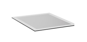 Ripiano in vetro per "Aarwangen", bianco, 48 x 55 x 0,6 cm