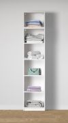 Armadio a giorno "Aarwangen" 01, bianco, 6 scomparti, 4 ripiani, 51,5 x 55 x 234 cm