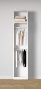 Armadio a giorno "Aarwangen" 02, bianco, 1 scomparto, 2 barre appendiabiti, 51,5 x 55 x 234 cm