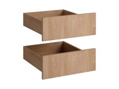 Cassettiera per armadio "Aarwangen", set 2 pz, color rovere Puccini, 39,5 x 44,5 x 19 cm