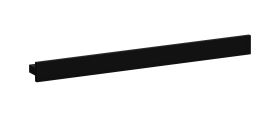 Maniglia per armadio "Aarwangen", nero; 100 x 2 cm