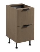 Mobile base da cucina | 2 cassetti | Colore: rovere Baltic Storm | Funzione Soft-Close | 45 x 52 x 87 cm | Maniglie in metallo | Piedini regolabili | Lavorazione di alta qualità