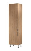 Mobile da cucina | 2 ante a battente | Colore: rovere Puccini | 5 cassetti interni a estrazione totale | 60 x 58 x 247 cm | Funzione Soft-Close | Apertura ante: a sinistra