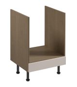 Armadio da incasso per fornelli | 1 cassetto a estrazione totale | Colore: rovere Baltic Storm / beige | Funzione Soft-Close | 60 x 52 x 87 cm | Maniglie in metallo | Per l'installazione di un fornello da incasso