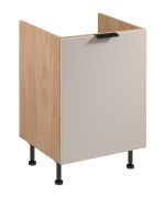 Mobile sottolavello | 1 cassetto | Colore: rovere Puccini / beige | con contenitori per la raccolta differenziata da 2 x 15 litri | Funzione Soft-Close | 60 x 52 x 87 cm | piedini regolabili