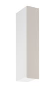 Pensile da cucina | 1 anta a battente | Colore: bianco / beige | Funzione Soft-Close | 3 scomparti | 20 x 32 x 100 cm | stretto | Apertura anta: a sinistra