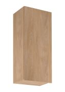 Pensile da cucina | 1 anta a battente | Colore: rovere Puccini | Funzione Soft-Close | 3 scomparti | 45 x 32 x 100 cm | stretto | Apertura anta: a sinistra