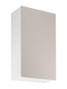 Pensile da cucina | 1 anta a battente | Colore: bianco / beige | Funzione Soft-Close | 3 scomparti | 60 x 32 x 100 cm | Lavorazione di alta qualità | Apertura dell'anta: a sinistra