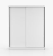 Armadio scorrevole bianco "Galtee" 03 | 2 ante | 6 scomparti | 160 x 61 x 195 cm | Design salvaspazio