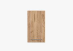 Mobile con anta battente Parnassus 04 | Bianco e marrone | Maniglia argento | 71,5 x 40 x 29 cm
