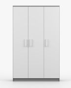 Armadio 3 ante battenti Smolikas 116 | Rovere Sonoma e bianco | 9 scomparti, barra appendiabiti | 192 x 120 x 50 cm