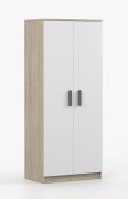 Armadio guardaroba Smolikas 56 | 2 ante battenti | 5 scomparti | rovere Sonoma/bianco | 192 x 80 x 50 cm