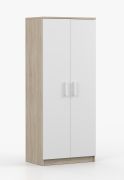 Armadio a battente Smolikas 57 | Rovere Sonoma e Bianco | 2 ante, 5 scomparti | 192 x 80 x 50 cm