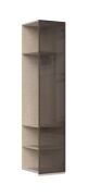 Modulo aggiuntivo per guardaroba Neiafu | Ante battenti vetro fumé | Colore cashmere | 224 x 45 x 56 cm
