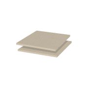 Ripiani aggiuntivi Neiafu per armadio | Effetto tessuto elegante | Set 2 pezzi | Beige | 43 x 50 x 2 cm