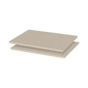 Mensola aggiuntiva per armadio | Set 2 pezzi | Rifinitura effetto tessuto | Serie Neiafu | 50 x 88 x 2 cm | Beige