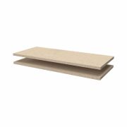 Ripiani Neiafu per armadio | Effetto tessuto elegante | Set 2 pezzi | Beige | 32 x 73 x 18 cm