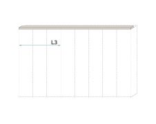 Cornice superiore per armadio battente Neiafu | Color cashmere | Larghezza 137 cm