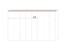 Cornice superiore per armadio battente Neiafu | Cashmere elegante | Larghezza 227 cm