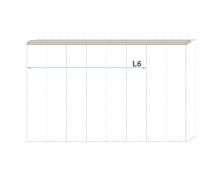 Cornice superiore per armadio battente Neiafu | Cashmere | 272 cm | Set 2 pezzi